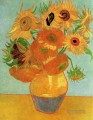 Still Life Vase with Twelve Sunflowers Vincent van Gogh